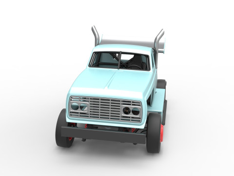 Big Rig Racing Semi truck Scale 1 to 25 Model do druku 3D