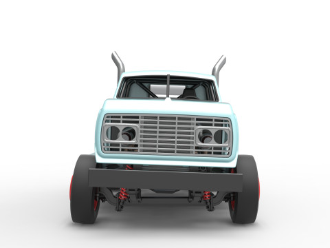 Big Rig Racing Semi truck Scale 1 to 25 Model do druku 3D