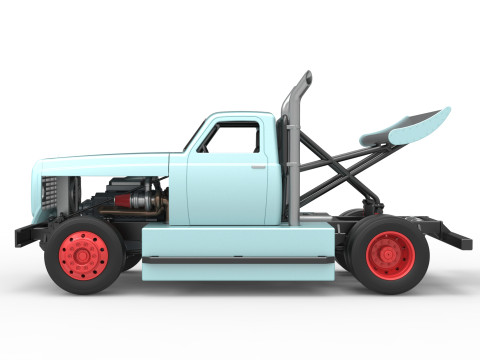 Big Rig Racing Semi truck Scale 1 to 25 Model do druku 3D