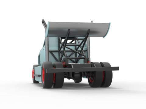 Big Rig Racing Semi truck Scale 1 to 25 Model do druku 3D