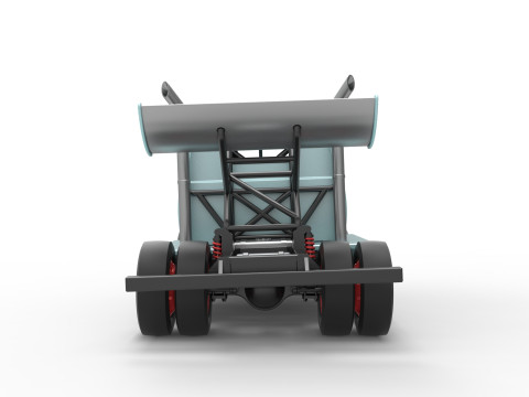 Big Rig Racing Semi truck Scale 1 to 25 Model do druku 3D