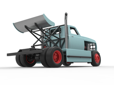 Big Rig Racing Semi truck Scale 1 to 25 Model do druku 3D