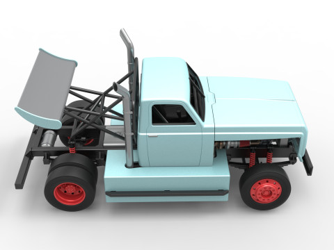 Big Rig Racing Semi truck Scale 1 to 25 Model do druku 3D