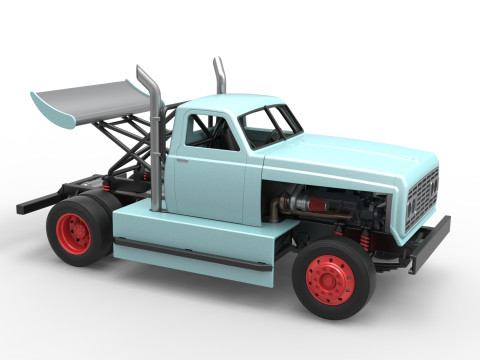 Big Rig Racing Semi truck Scale 1 to 25 Model do druku 3D