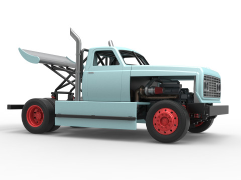 Big Rig Racing Semi truck Scale 1 to 25 Model do druku 3D
