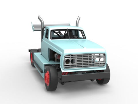 Big Rig Racing Semi truck Scale 1 to 25 Model do druku 3D
