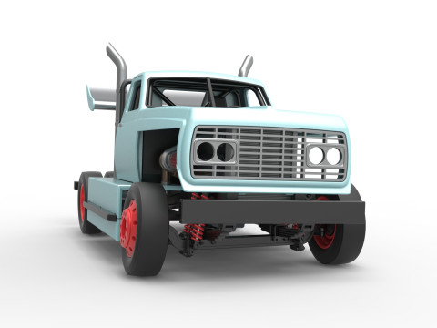 Big Rig Racing Semi truck Scale 1 to 25 Model do druku 3D