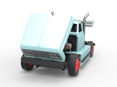 Big Rig Racing Semi truck Scale 1 to 25 Model do druku 3D