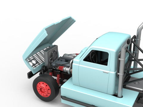 Big Rig Racing Semi truck Scale 1 to 25 Model do druku 3D