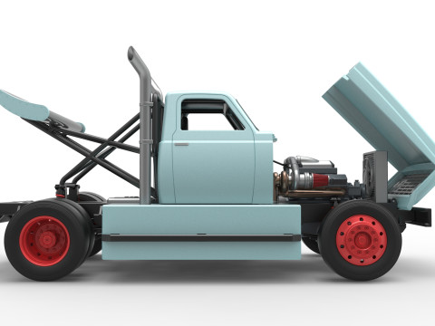 Big Rig Racing Semi truck Scale 1 to 25 Model do druku 3D