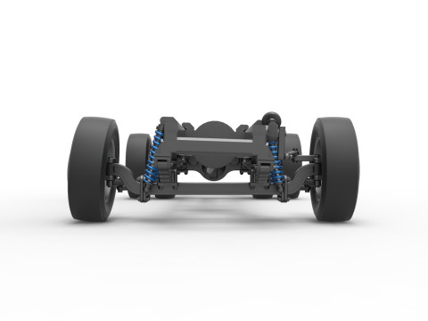 Chassis of Big Rig Racing Semi truck Scale 1 to 25 3D Принт Модель