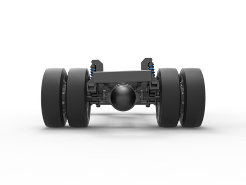 Chassis of Big Rig Racing Semi truck Scale 1 to 25 3D Принт Модель