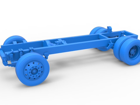 Chassis of Big Rig Racing Semi truck Scale 1 to 25 3D Принт Модель
