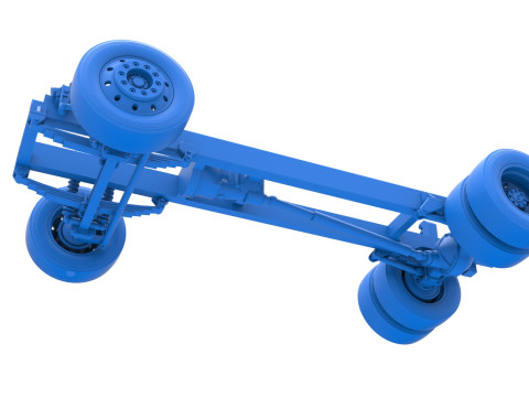 Chassis of Big Rig Racing Semi truck Scale 1 to 25 3D Принт Модель