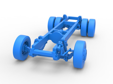 Chassis of Big Rig Racing Semi truck Scale 1 to 25 3D Принт Модель