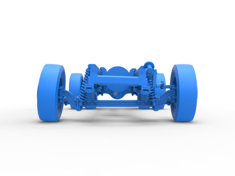 Chassis of Big Rig Racing Semi truck Scale 1 to 25 3D Принт Модель