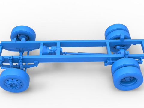 Chassis of Big Rig Racing Semi truck Scale 1 to 25 3D Принт Модель