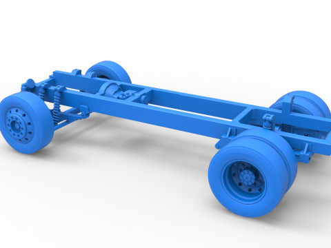 Chassis of Big Rig Racing Semi truck Scale 1 to 25 3D Принт Модель
