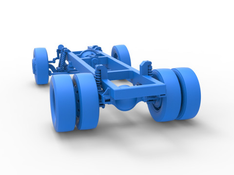 Chassis of Big Rig Racing Semi truck Scale 1 to 25 3D Принт Модель