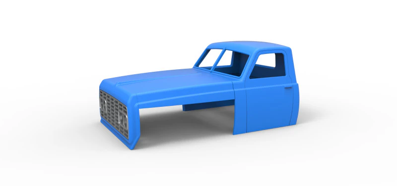 Cab of Big Rig Racing Semi truck Scale 1 to 25 3D Print Model .c4d .max .obj .3ds .fbx .stl .blend 