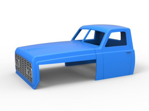 Cab of Big Rig Racing Semi truck Scale 1 to 25 3D-printmodel