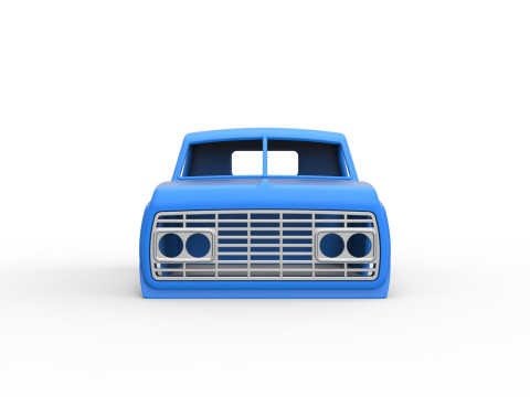 Cab of Big Rig Racing Semi truck Scale 1 to 25 Modèles 3D en vedette
