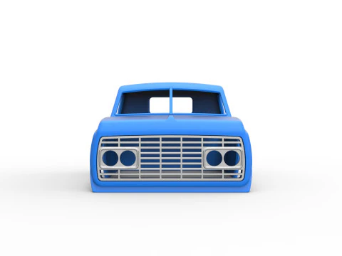 Cab of Big Rig Racing Semi truck Scale 1 to 25 3D Print Model