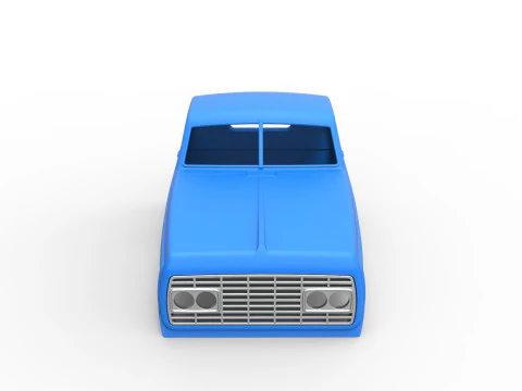 Cab of Big Rig Racing Semi truck Scale 1 to 25 3D Print Model