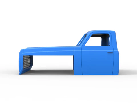 Cab of Big Rig Racing Semi truck Scale 1 to 25 3D Print Model