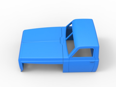 Cab of Big Rig Racing Semi truck Scale 1 to 25 Modèles 3D en vedette