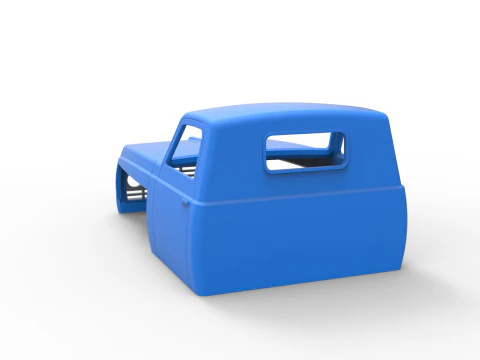 Cab of Big Rig Racing Semi truck Scale 1 to 25 3D Print Model