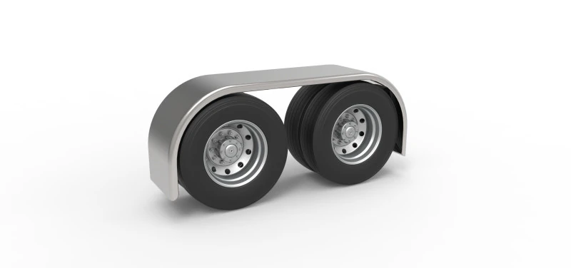 Semi truck Rear fenders Set 1 Scale 1 to 25 3D Print Model .c4d .max .obj .3ds .fbx .stl .blend 