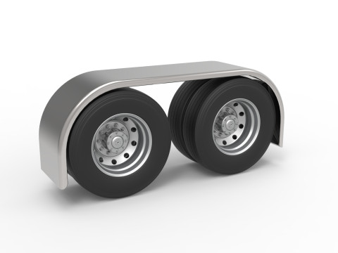 Semi truck Rear fenders Set 1 Scale 1 to 25 Modello di stampa 3D