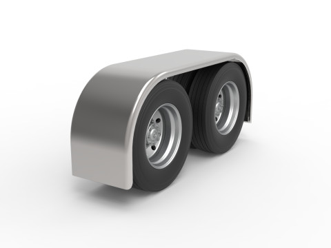 Semi truck Rear fenders Set 1 Scale 1 to 25 3D Принт Модель