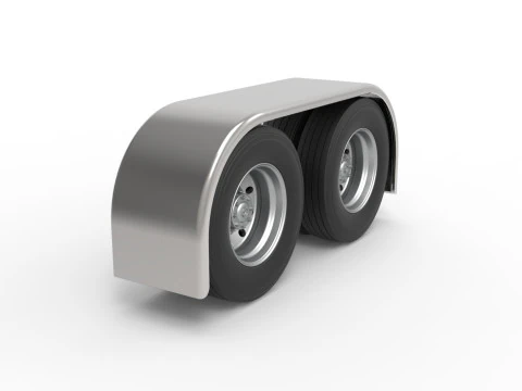 Semi truck Rear fenders Set 1 Scale 1 to 25 3D Print Model
