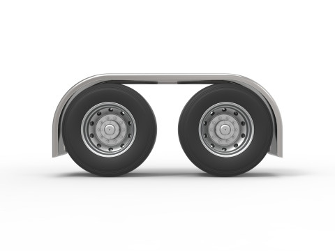 Semi truck Rear fenders Set 1 Scale 1 to 25 3D Принт Модель