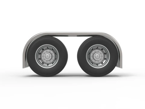 Semi truck Rear fenders Set 1 Scale 1 to 25 3D Print Model