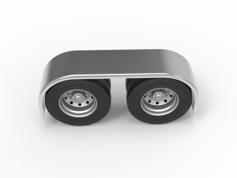 Semi truck Rear fenders Set 1 Scale 1 to 25 3D Принт Модель