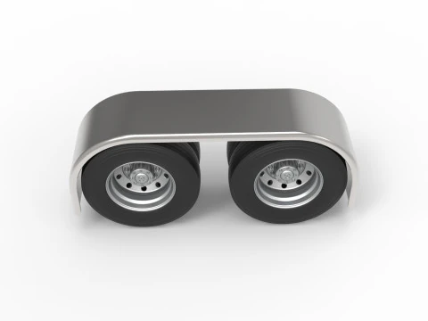 Semi truck Rear fenders Set 1 Scale 1 to 25 3D Print Model