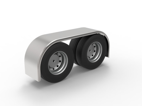 Semi truck Rear fenders Set 1 Scale 1 to 25 3D Принт Модель