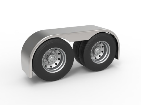 Semi truck Rear fenders Set 1 Scale 1 to 25 3D Принт Модель