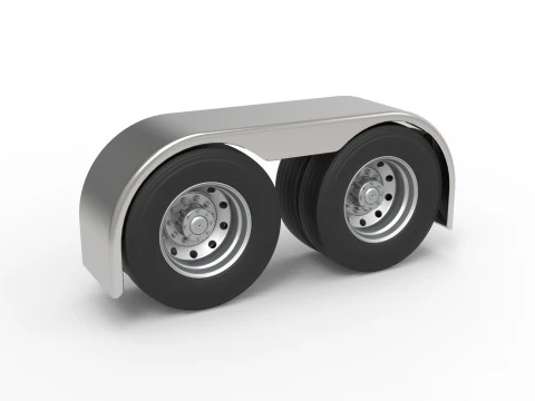 Semi truck Rear fenders Set 1 Scale 1 to 25 3D Print Model