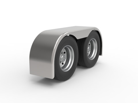 Semi truck Rear fenders Set 1 Scale 1 to 25 3D Принт Модель