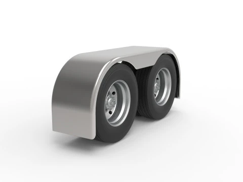 Semi truck Rear fenders Set 1 Scale 1 to 25 3D Print Model