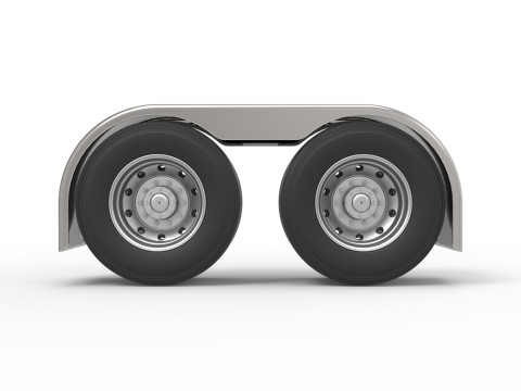 Semi truck Rear fenders Set 1 Scale 1 to 25 3D Принт Модель