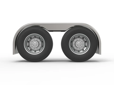 Semi truck Rear fenders Set 1 Scale 1 to 25 3D Print Model