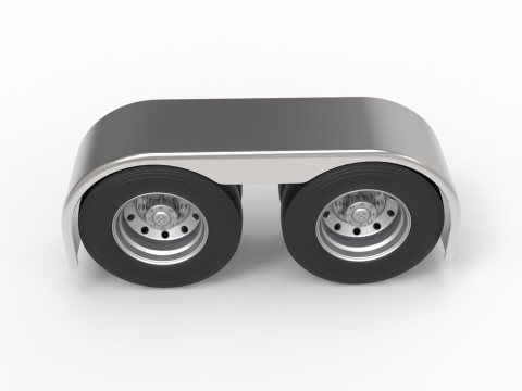 Semi truck Rear fenders Set 1 Scale 1 to 25 3D Принт Модель