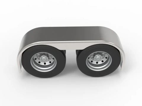 Semi truck Rear fenders Set 1 Scale 1 to 25 3D Print Model