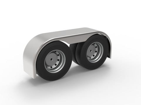 Semi truck Rear fenders Set 1 Scale 1 to 25 3D Принт Модель
