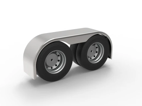 Semi truck Rear fenders Set 1 Scale 1 to 25 3D Print Model